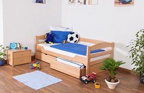 Massivholz Kinderbett mit Stauraum - "Easy Sleep" 