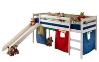 Massivholz Kinderbett 90x200 kaufen - Steens for Kids halbhohes Kinderbett in weiß